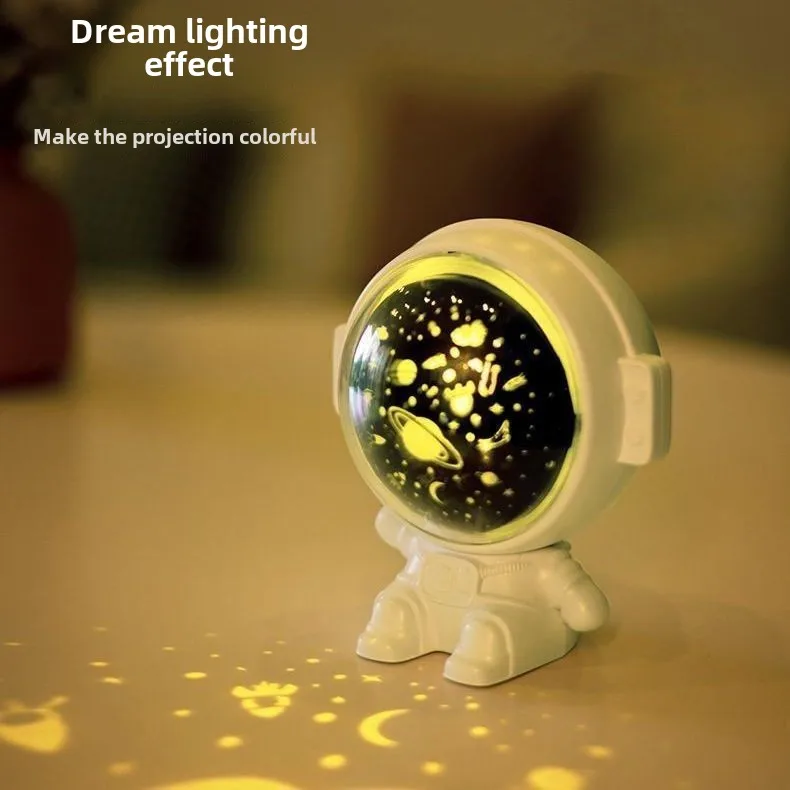 Astronaut Starry Sky Projection Light Astronaut Rotating Music Nightlight Children's Sleep Companion Star Light