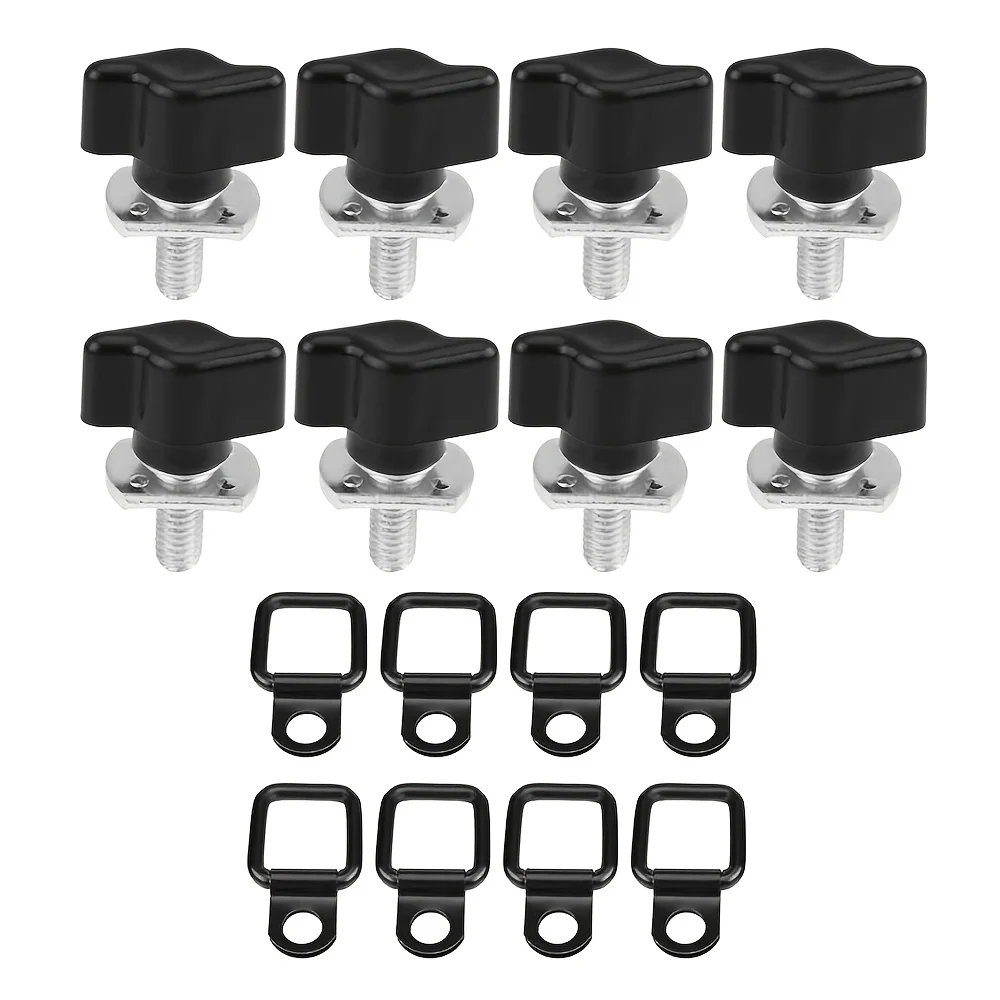 

For Jeep Wrangler Hard Top Thumb Screw Set of 8 Quick Removal with Nuts Kit Fit for Jeep Wrangler YJ TJ JK JKU 1995 to 2016
