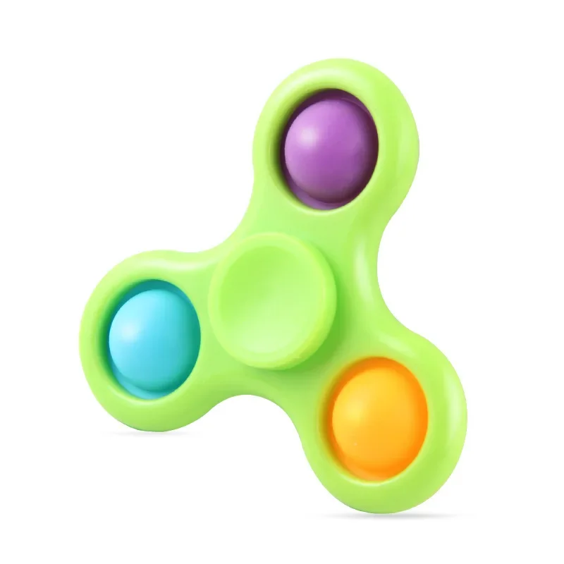 Pop fidget brinquedos nova descompressão exótica três dedos fidget spinner sua bolha de empurrar música abs silicone spinner menino brinquedo presentes