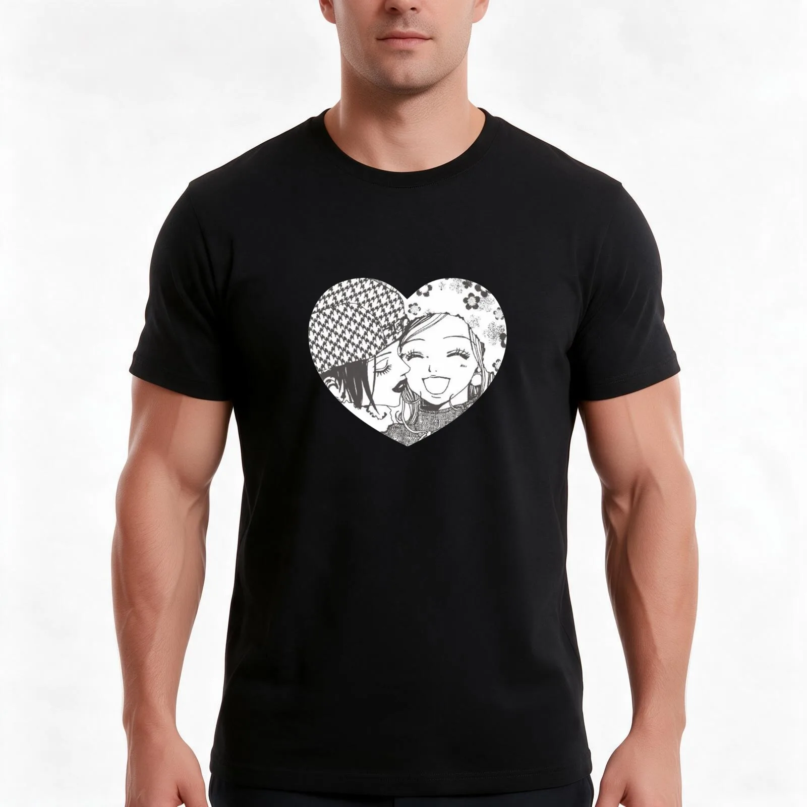 Nana & Hachi T-Shirt Summer Casual Cotton Tee Oversized Streetwear Tops Vintage Graphic Print Loose Fit Short Sleeve