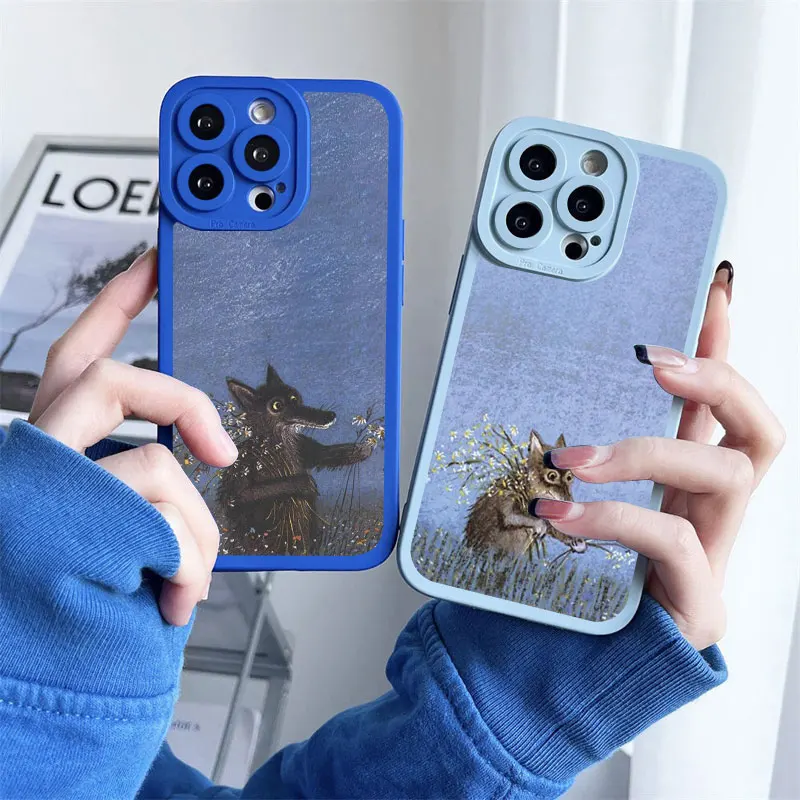 Cartoon Animal Cat Scenery Phone Case For iphone 11 12 14 13 Pro Max 7 8 14 Plus SE2020 X XR XS Autumn Night Soft Silicone Cover