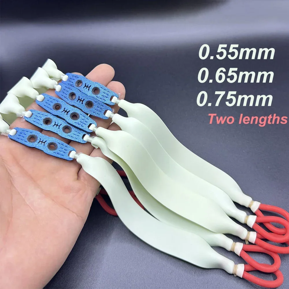 Thickened Golden Flat Rubber Band Powerful Outdoor Traditional Slingshot Towing Rubber Band 0.55/0.65/0.75mm Thickness