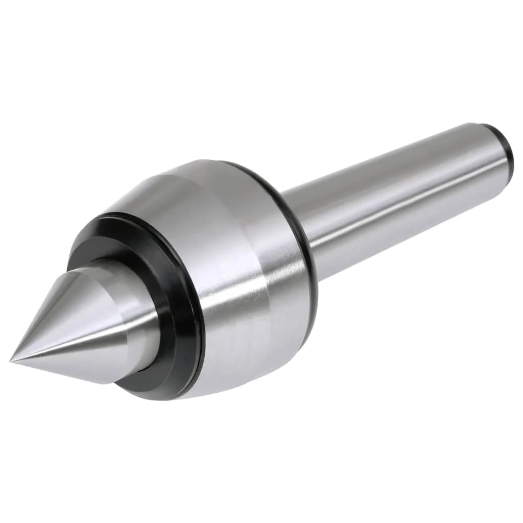 MT3 Lathe Rotary Tailstock, 40Cr Steel, Silver-Black, 3000rpm, 400kg Load, 0.01mm Precision