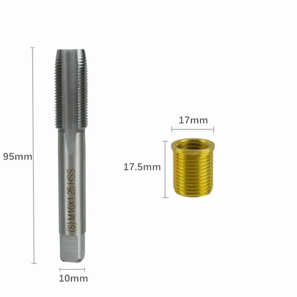 M10/M12/M14 Size Spark Plug Thread Repair Kit M14x1.25 Thread Size High Speed Steel Tap Thread Inserts Kit