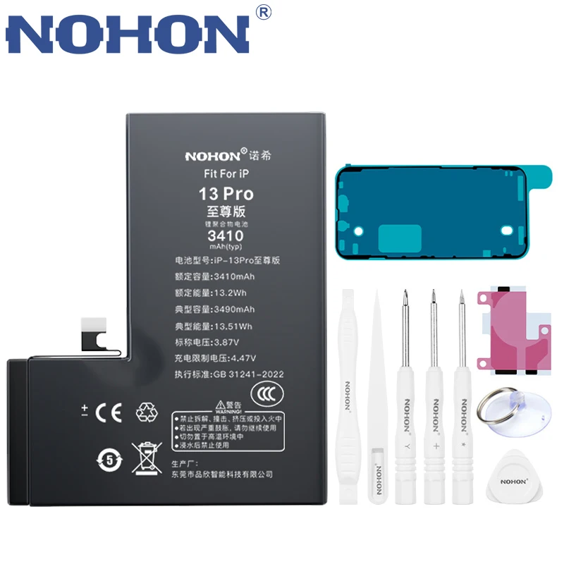 NOHON High Capacity Battery For Apple iPhone 15 14 Pro MAX 13 Mini
