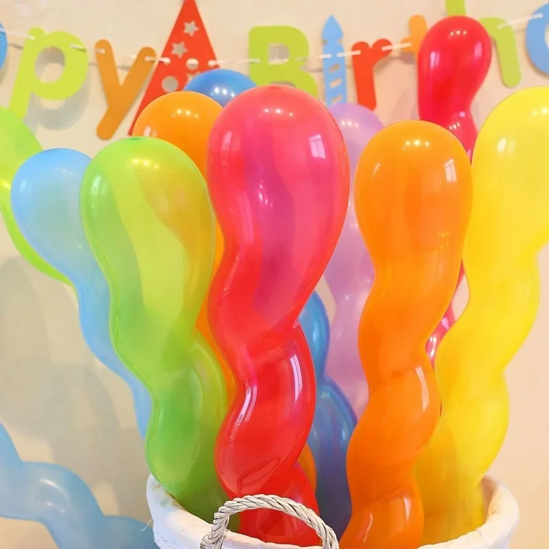 500/100x Latex Twisting Magic Balloon Birthday Graduation Party Colorful Twisted Spiral Balloon with Pump Boy Girl Gift Toys