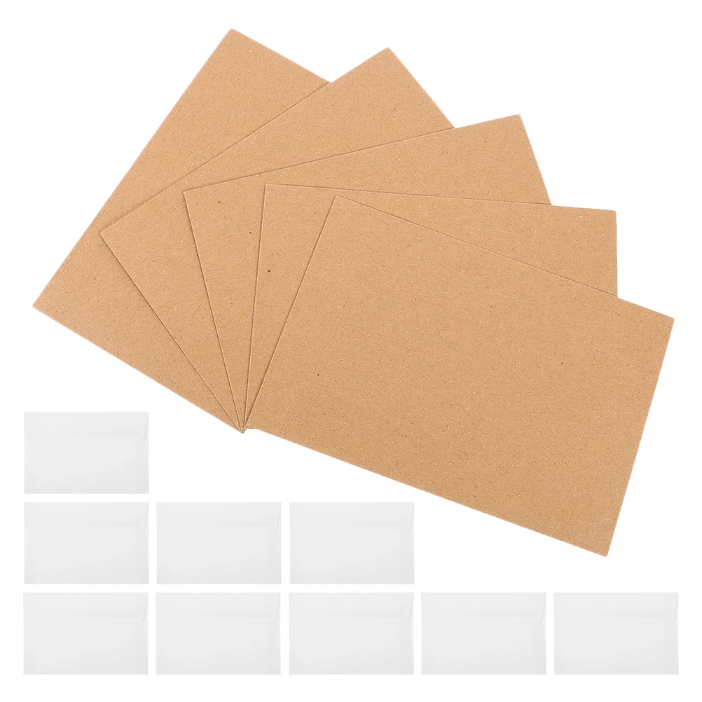 

50pcs Invitation A4 Printable Self Seal Wedding Greeting Card Envelopes Kraft White Each Photo Mail Envelope Small