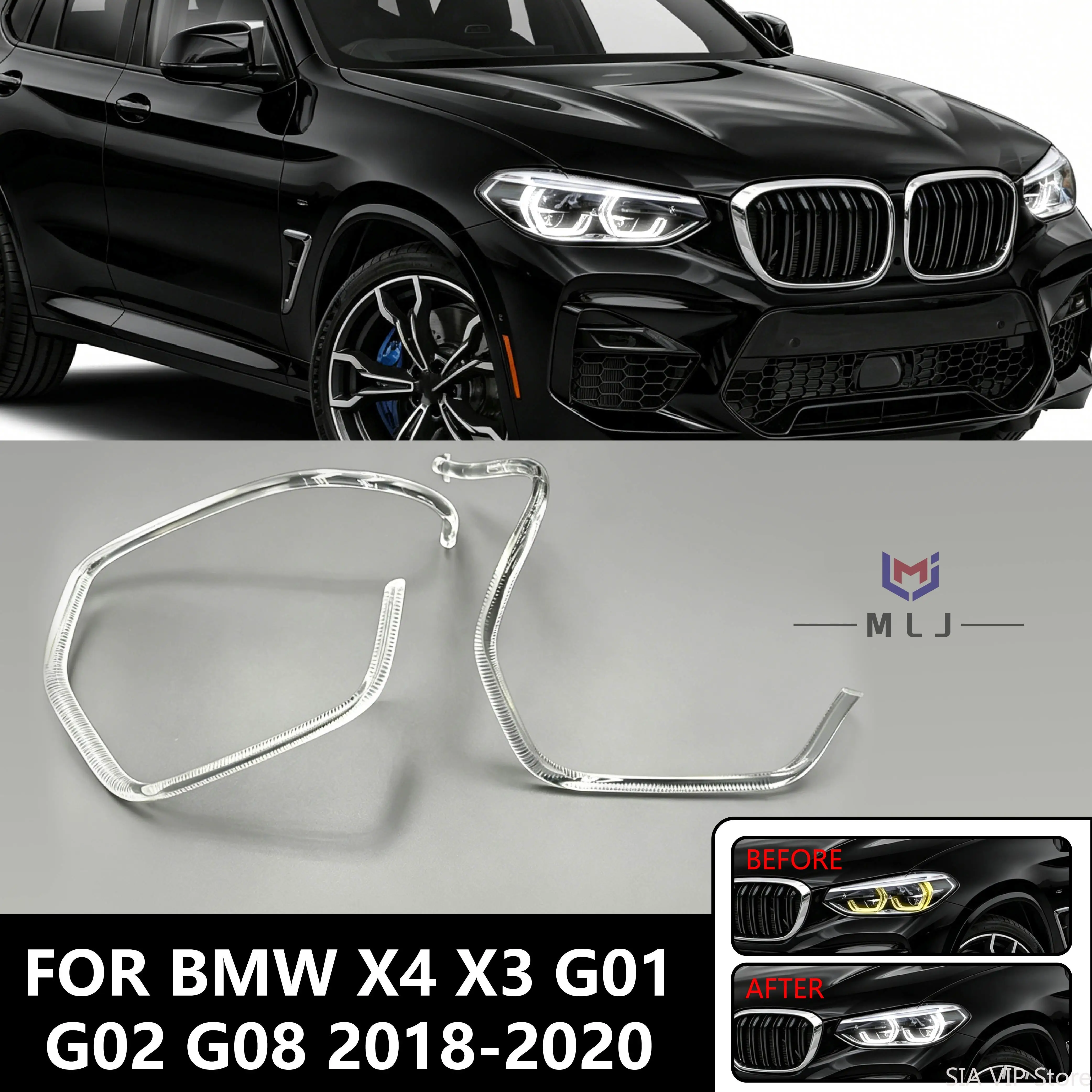 

For BMW X4 X3 G01 G02 G08 2018-2021 New LED DRL Light Guide Plate Daytime Running Light Tube Daytime Running Strip
