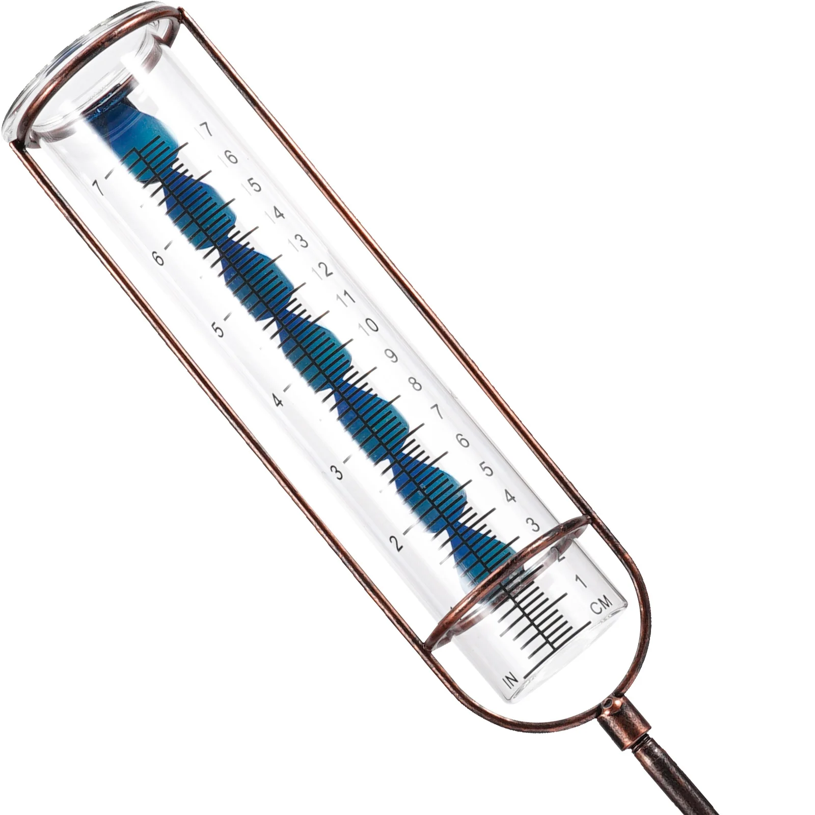 

7 Inches Garden Rain Gauge Outdoor Freeze Proof Precipitation Collector Professional Measuring Device with Stake