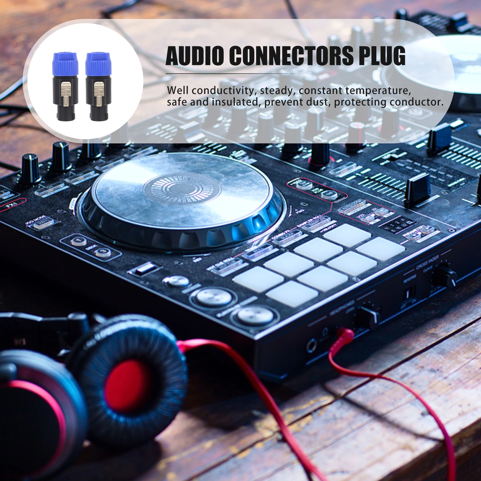 

2pcs Speaker Wiring Plug Terminal Connectors Wire Banana Plugs Speakers Cable Durable Low Resistance Safe Insulated