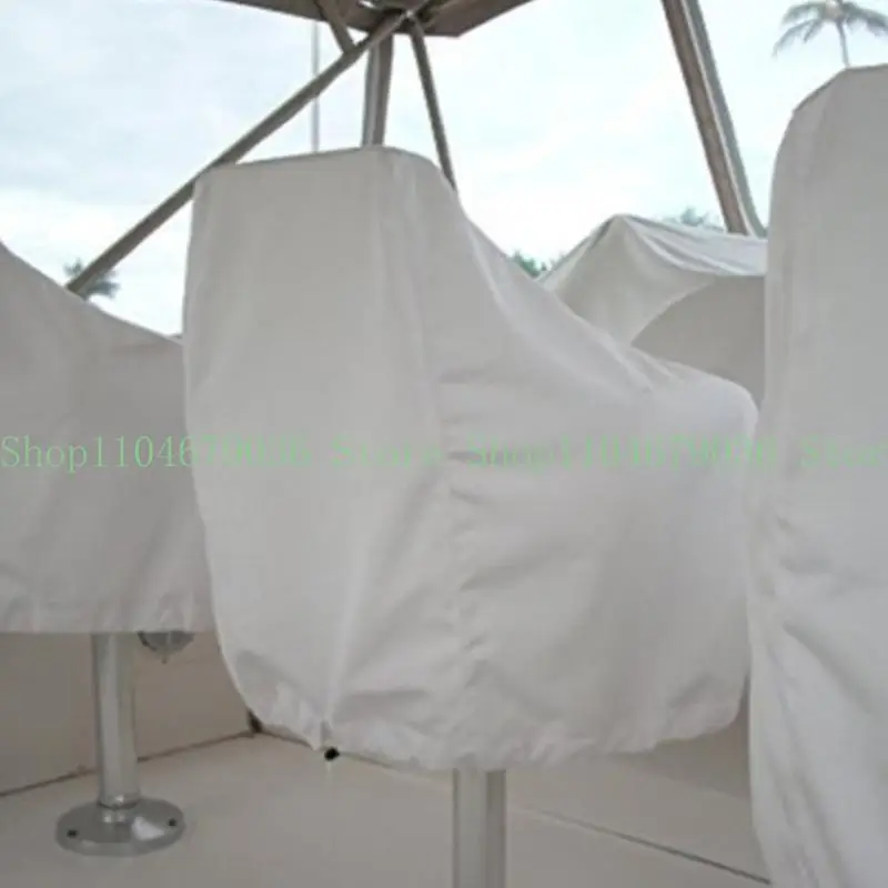 652F Boat Helm for Seat Windproof Cover Individual Chair Waterproof Sleeve Black/Silver Chair Protective Sleeve Cover