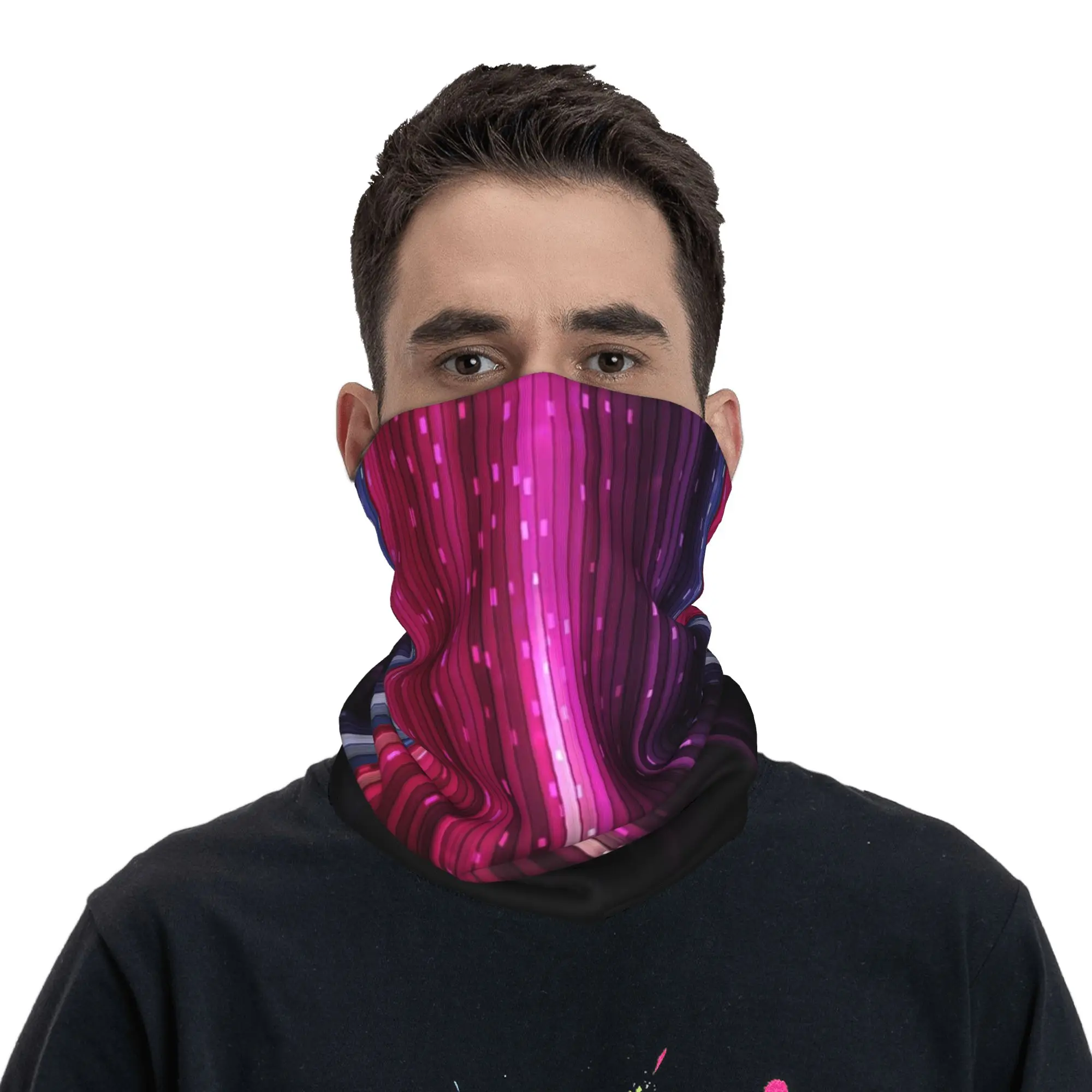 

Многоцветная полосатая бандана с узором «Звездное небо», маска-шарф с принтом, велосипедный шарф, унисекс, всесезонный