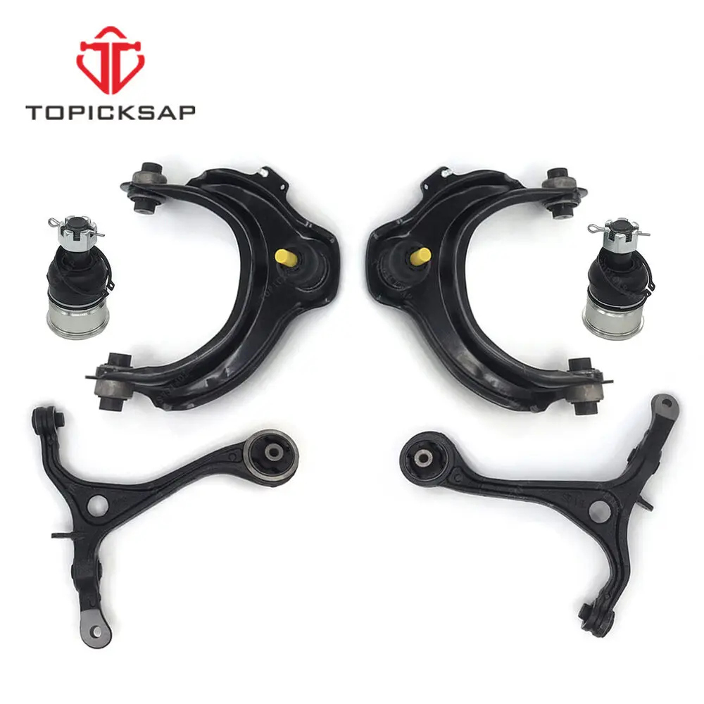 TOPICKSAP Front Upper Lower Control Arm Ball Joints 6pcs Kits for Honda Accord Acura TSX 2003 2004 2005 2006 2007 2008