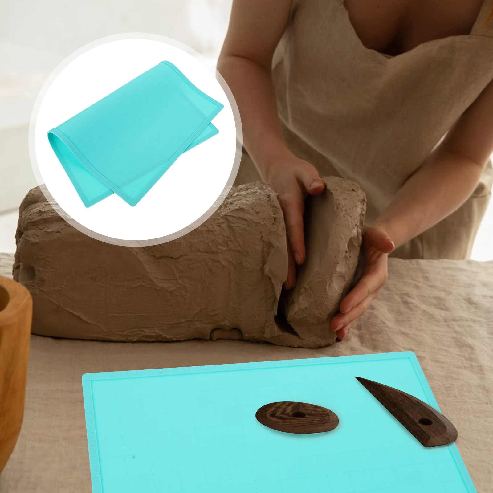 

Silicone Mat Scale Craft DIY Epoxy Resin Pad Non Stick Heat Proof Table Green Placemat H made Gift Silicone Sheet