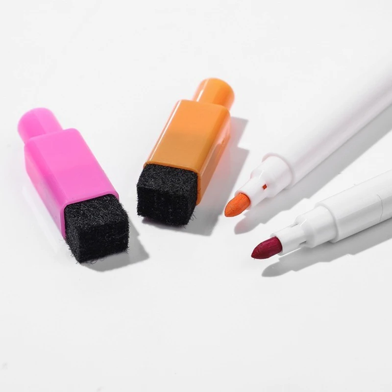 마그네틱 화이트 보드 펜 흰색 물 탄성 펜 컬러 마커 펜 메시지 보드 수채화 펜 칠판 지우개 사무용품