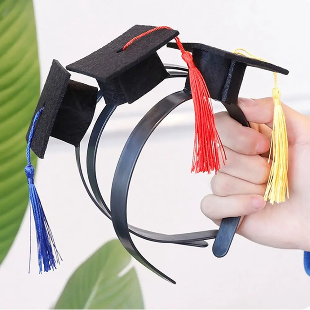 Graduation Season Mini Doctor Hat Mini Doctor Hat Celebrate Party Graduation Headwear Small Graduation Hat with Tassels