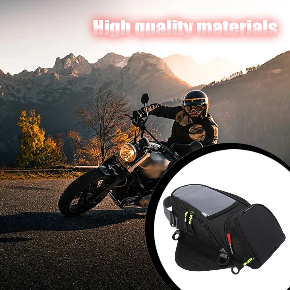 Mobile Phone Navigation Tank Bag Black Bigger Window Motorcycle Bag Magnetic Gas Oil Tank