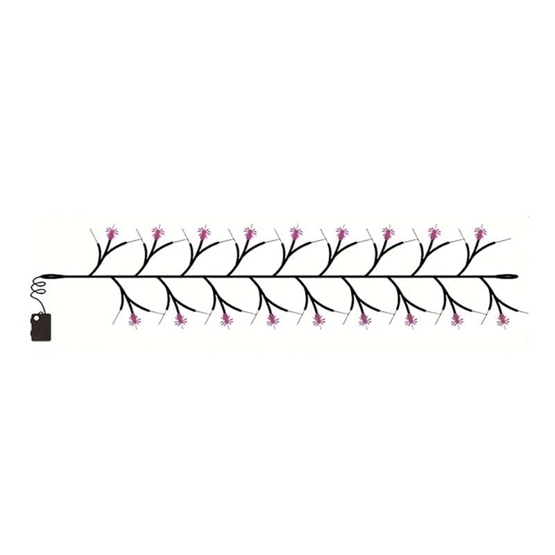Halloween Vine String Lights, Cor preto e roxo com decoração de aranha, Decoração de árvore interior e exterior, Promoção