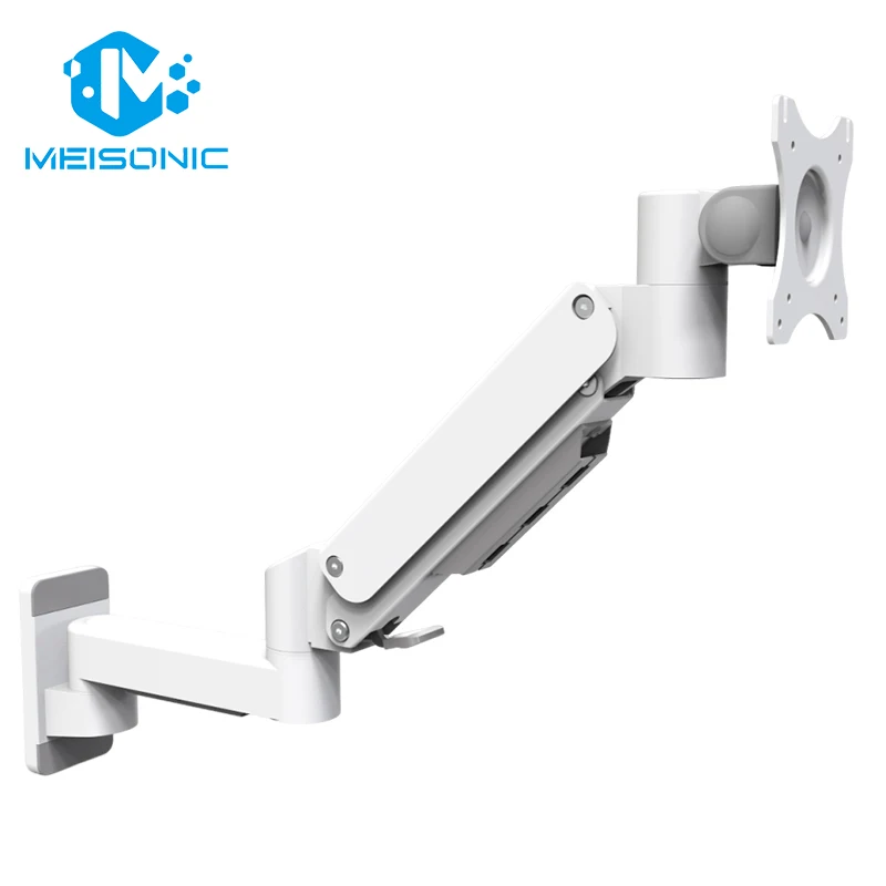 M9-WA02-Z-DK Gas Spring Monitor Arm Aluminum Alloy Articulating Display Mount 13 to 32 Inch CNC Machine