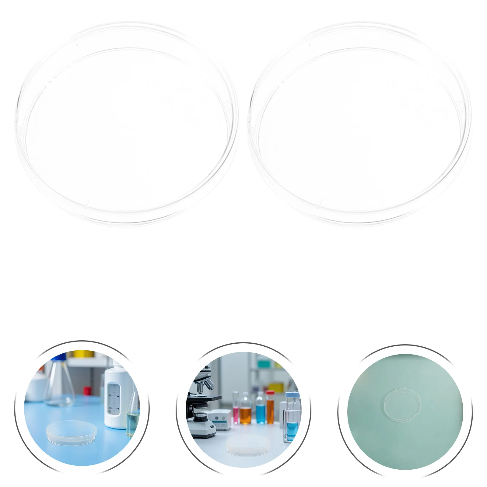 

5pcs 5 Count Lab Petri Dish Dishes Clear Plastic with Lid Plates Tissue Culture Transparent