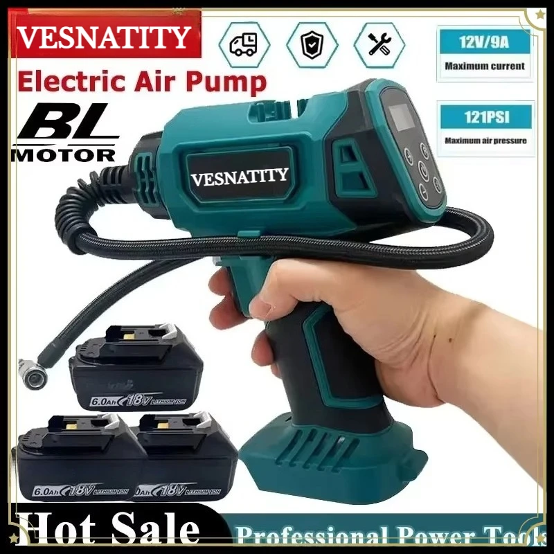 Inflator Electric Air Pump Car mounted air compressor Automatic Handheld Air Compressor Power Tool  for 18V-20V battery.