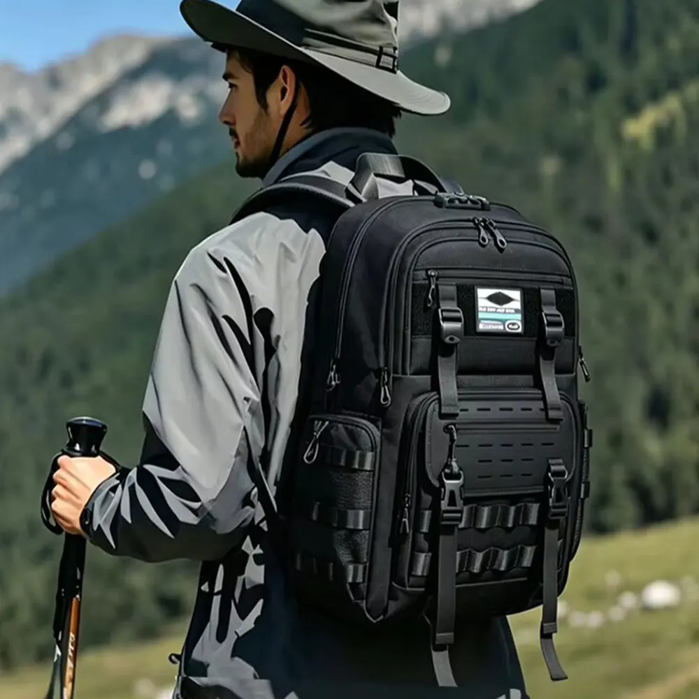 Outdoor Hiking Backpack for Men Women Multi-functional Travel Backpacks with Combination Lock Laptop Bag Man Sports Backpack