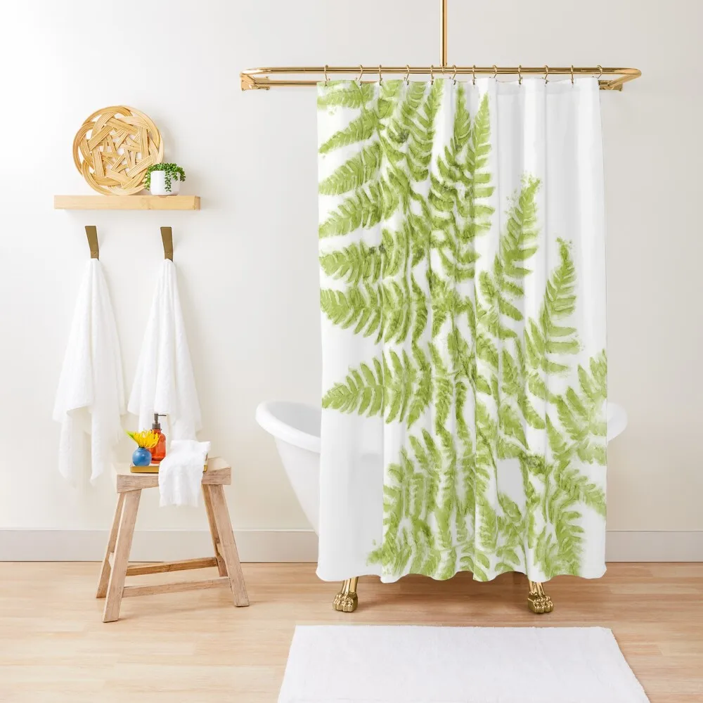 

Fresh Fern Airy Modern Botanical Watercolor Painting Shower Curtain Shower For Bathroom Cute Shower Curtain