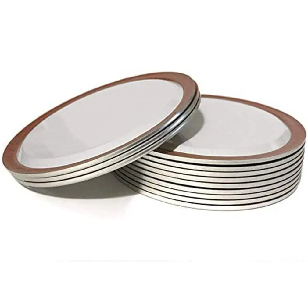 12Pcs Tinplate Mason Jar ฝาปิด Reusable 70/86มม.ปกติกว้างปาก Leak-Proof Seal Silver Mason canning ครัวอุปกรณ์