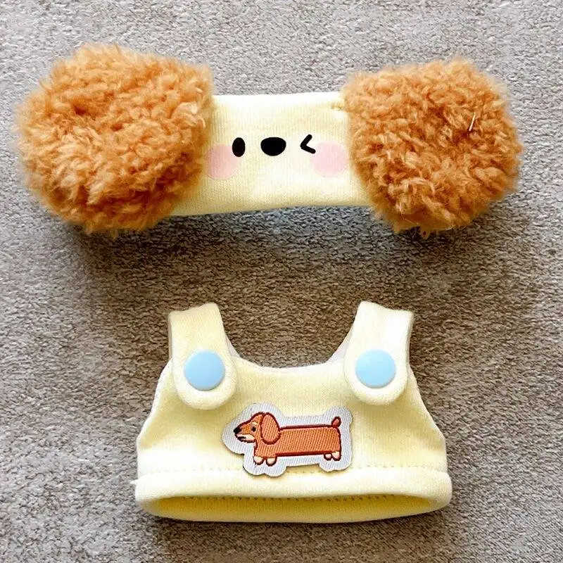 

Для Labubu 4,0 булавка Monsters для Love Series вязаная шапка/нагрудник ручной работы для кукольной одежды, аксессуары