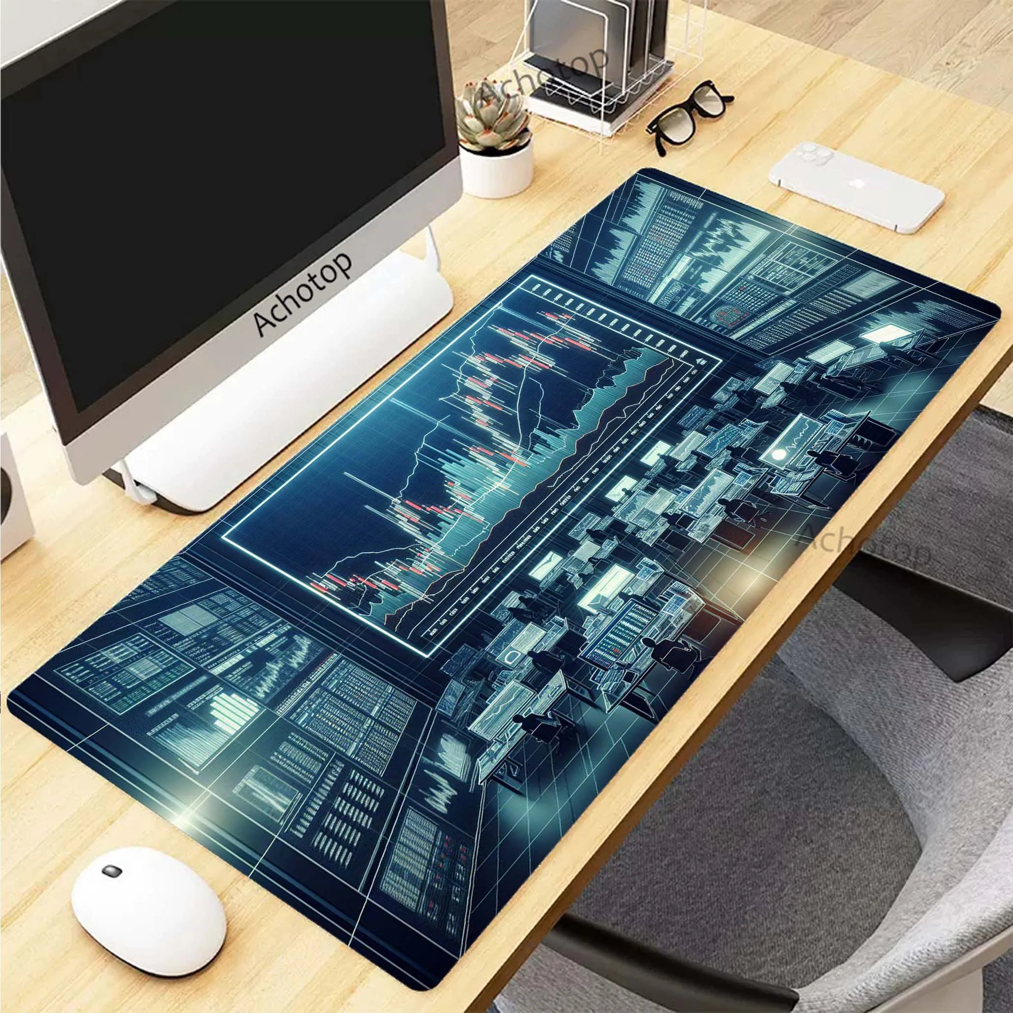 

Stock market chart pattern Mousepad New HD Print Mouse Pad Computer Mouse Mat Speed Keyboard Pads Office Natural Rubber Desk Mat