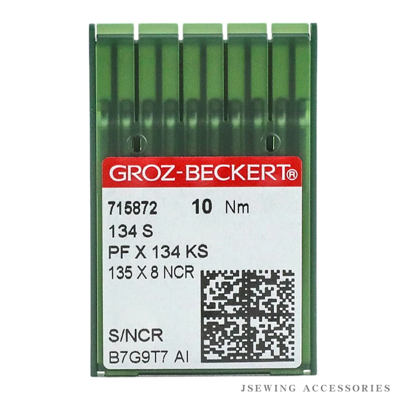 50PCS PFX134 KS Groz-Beckert Needles For Leather Sewing 135x8 NCR,134 S, 797 S, 135X8 NCROSS