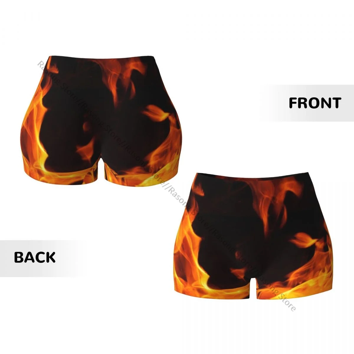 Push-Up Kurze Elastizität Scrunch Butt Tanne Hintergrund Laufshorts Sport Shorts Damen Kleidung Gym