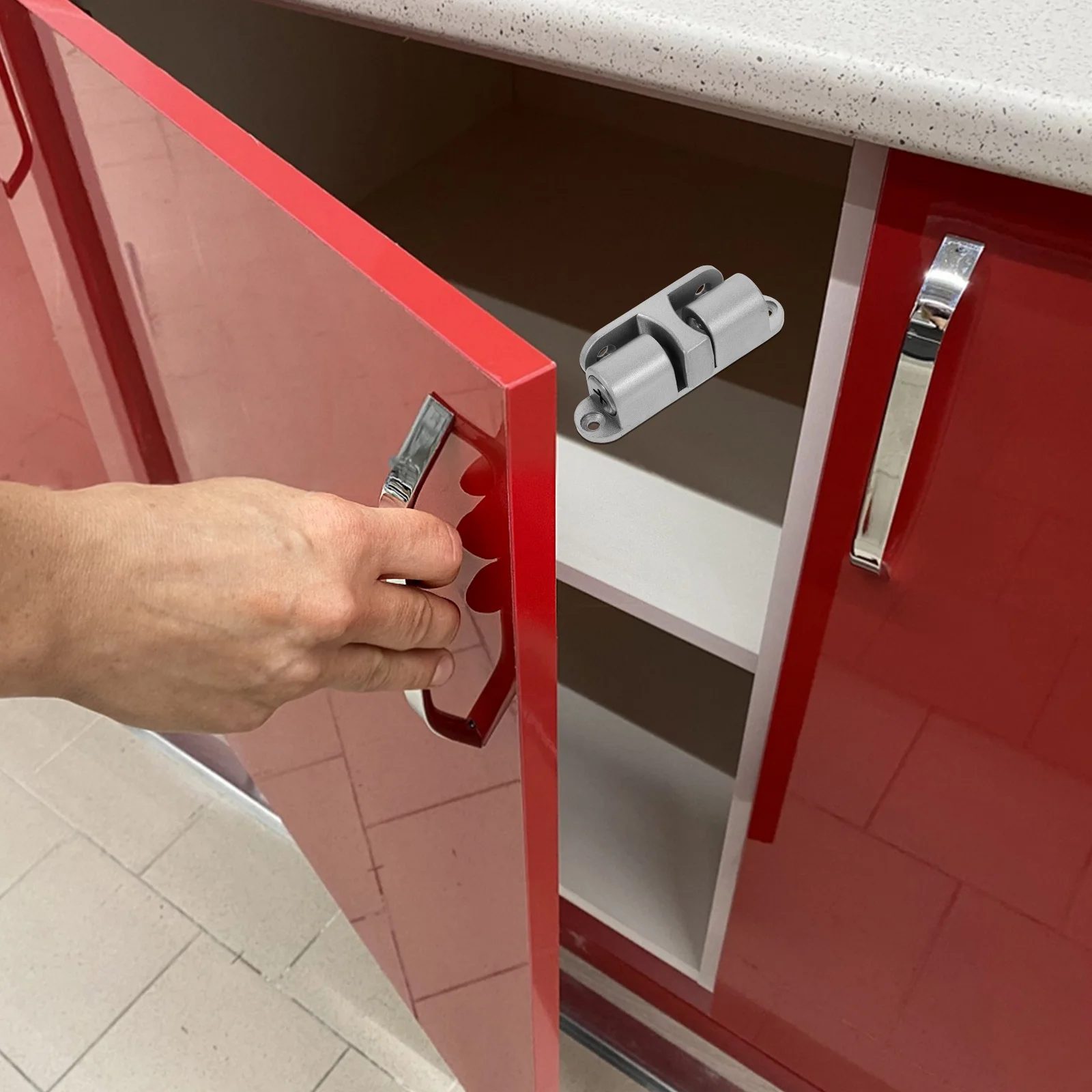 

1 set 1 Set Aluminum Alloy Ball Catch Cabinet Door Latch Spring Loaded Roller For Drawers Cupboards Interior Doors