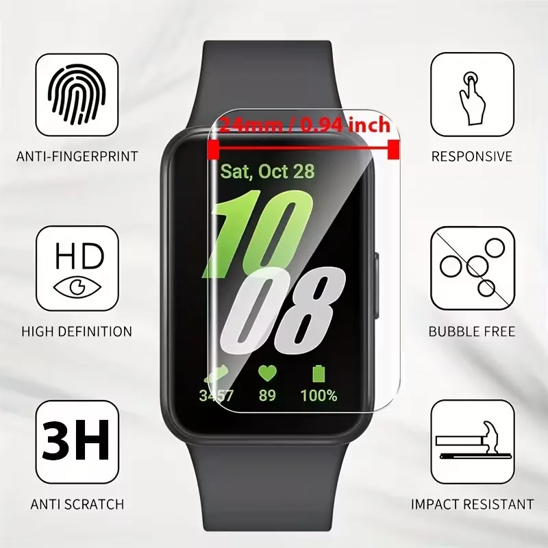 5-3Pcs Hydrogel Film For Samsung Galaxy Fit 3 Watch Screen Protector For Galaxy Fit 3 Not Glass