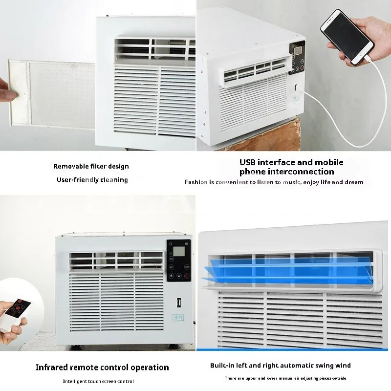 Home Air Conditioner System Desktop Portable Air Conditioning Room Floor Mosquito Commercial for Below 10 Square Metres