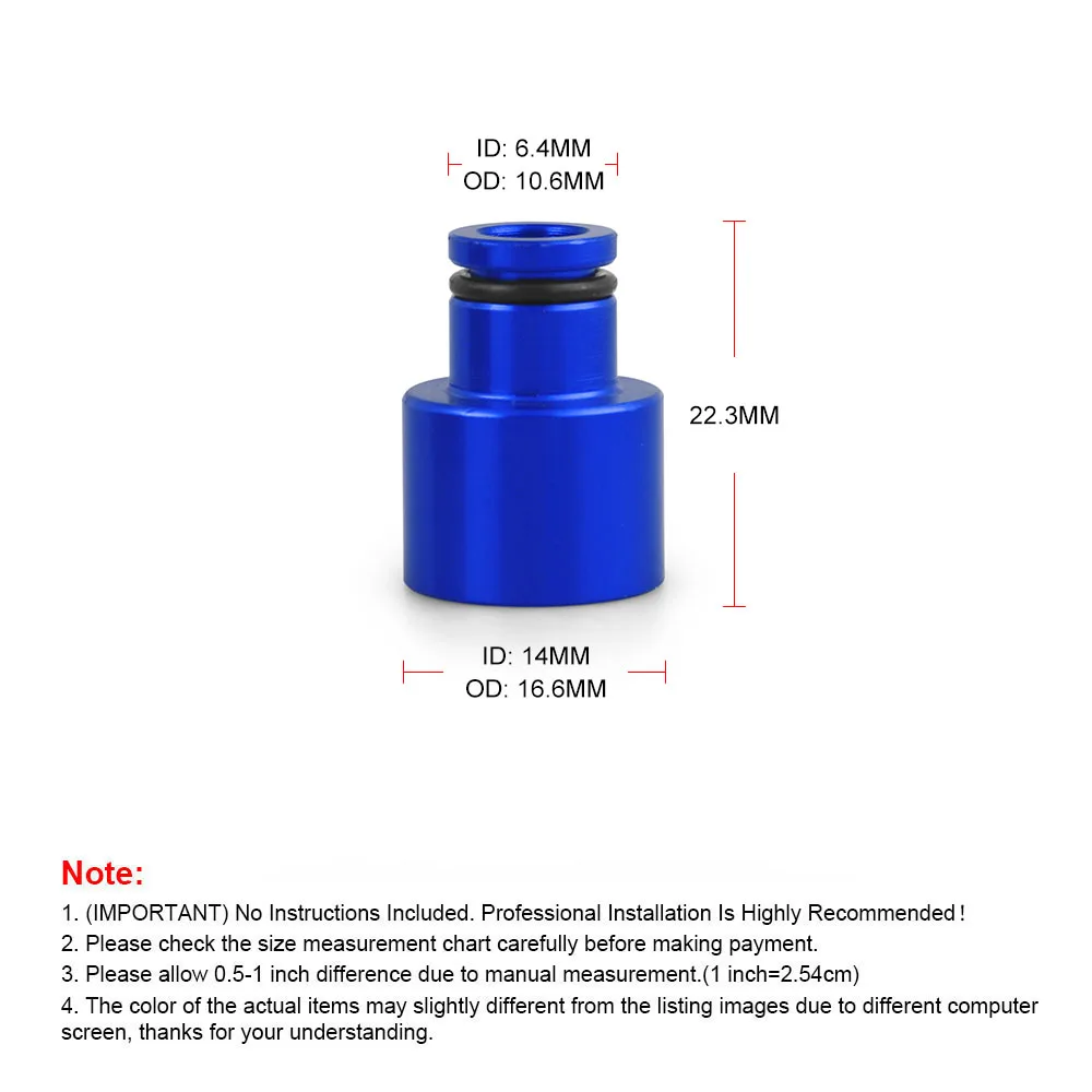 for Honda Fuel Injector Top Hat Adapters for Civic and Acura RDX B16 B18 D16 Engines