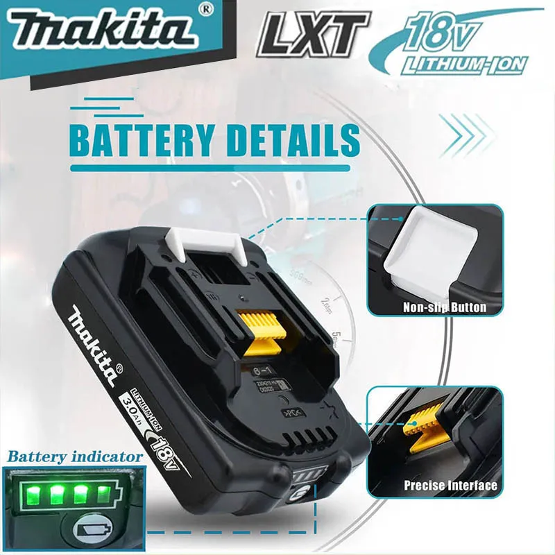 High-performance18V 18650 Makita Li-ion Battery BL1860 BL1850-1850B BL1840 Screwdriver Battery Replacement Power Tool Batteries.