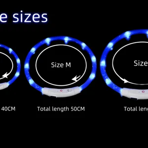 Pet dog LED collar, anti-water luminous collar for dogs, rechargeable by USB 10 Main Sales Current for Dog - №8