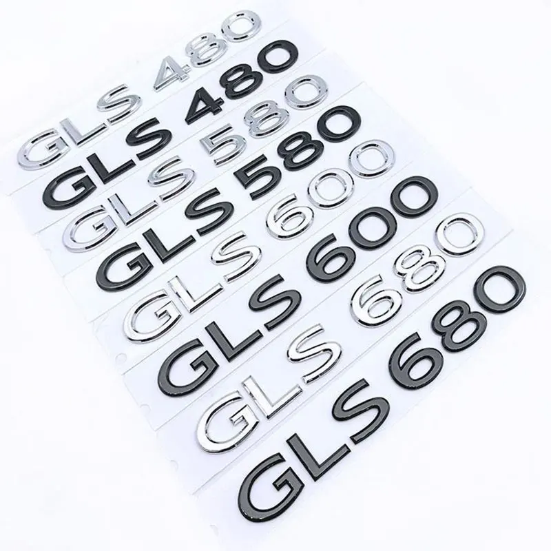 لمرسيدس بنز مايوخ سلسلة الجذع وضع العلامات GLS 400 450 480 500 600 680 S480 580 600 عدد شارة مجددة اكسسوارات السيارات