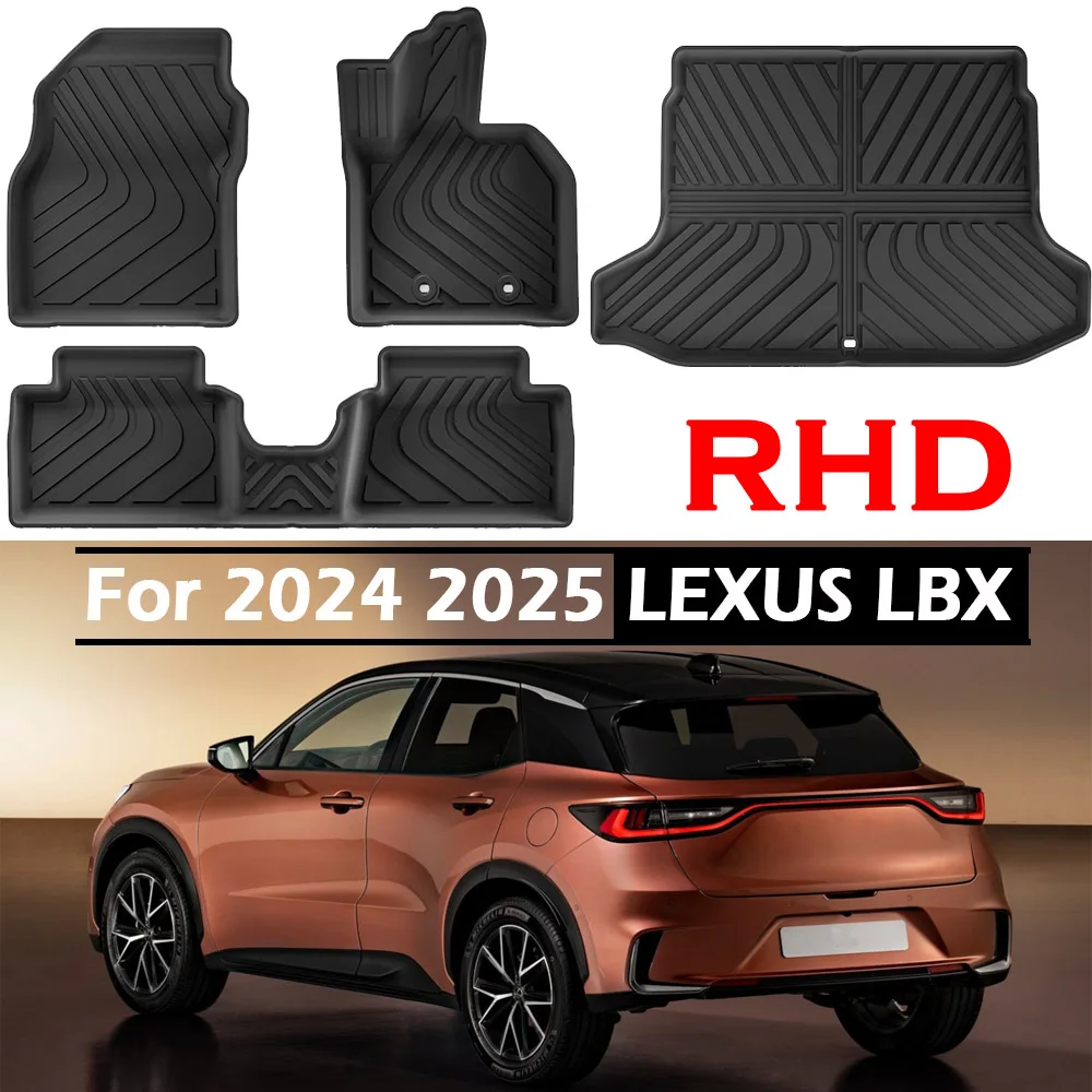 

Floor Mats for LEXUS LBX 2024 2025 Hybrid All Weather Waterproof Front Rear Cargo Liner Mat Protector Accessories Right Rudder