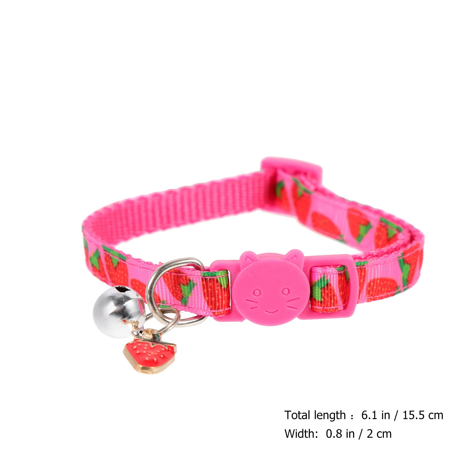 2 Pcs Strawberry Dog Collar Pet Fruit Lightweight Cat Comfortable Kitten Bowtie Polyester