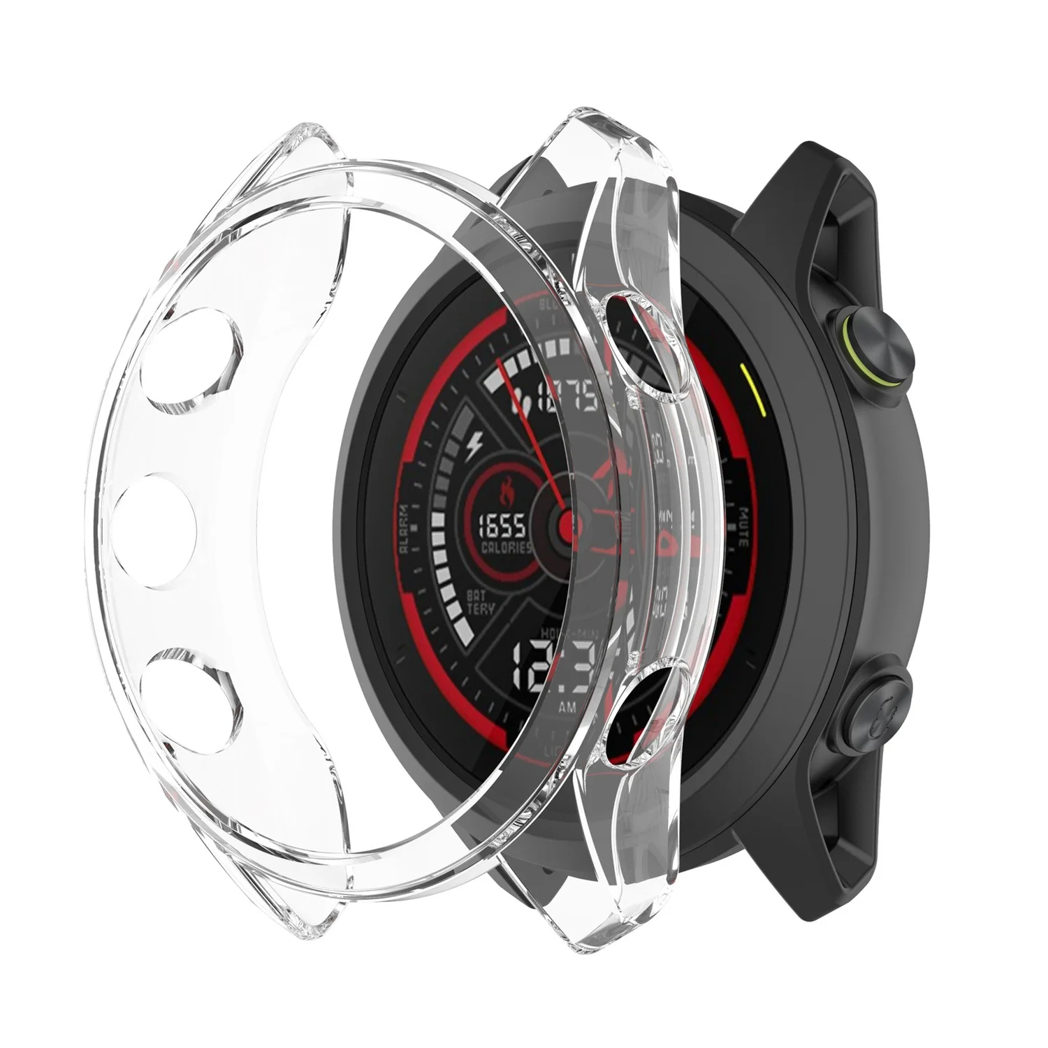 TPU Protective Case for Garmin Forerunner 745 Watch Cover Protector Frame for Garmin Forerunner745 Shell Black