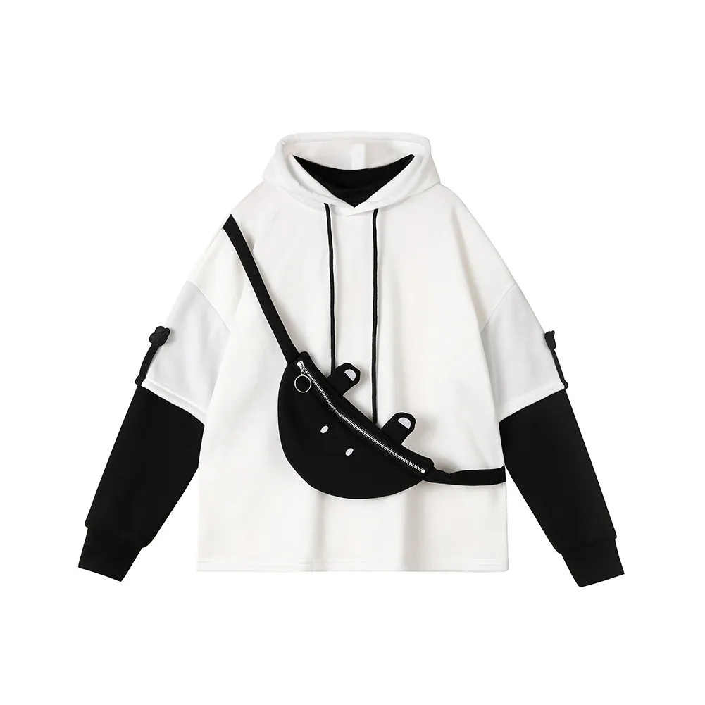 

Толстовки на молнии с капюшоном, большие женские контрастные махровые толстовки с подкладкой в стиле гранж, эластичные подростковые размерные нашивки, контрастные цвета хаки