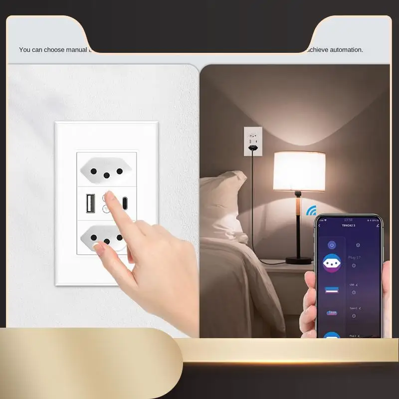 Wifi Graffiti Smart Home App synchronisation à distance USB type-c prise multifonction Portable Socket-N36R