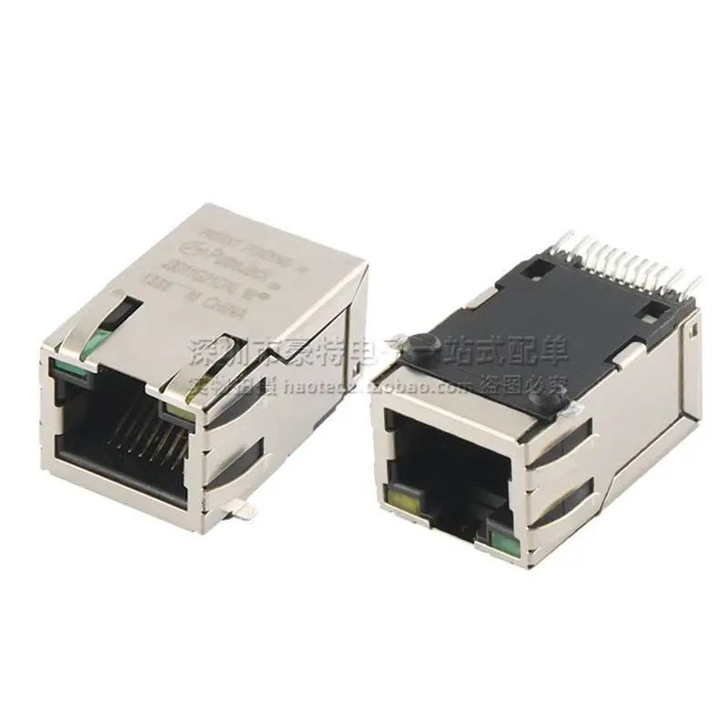 2Pcs/J3011G21DNL Geïmporteerde Originele Patch RJ45 Netwerk Interface Met Licht Strip Filter Gloednieuwe Kan Schot Direct