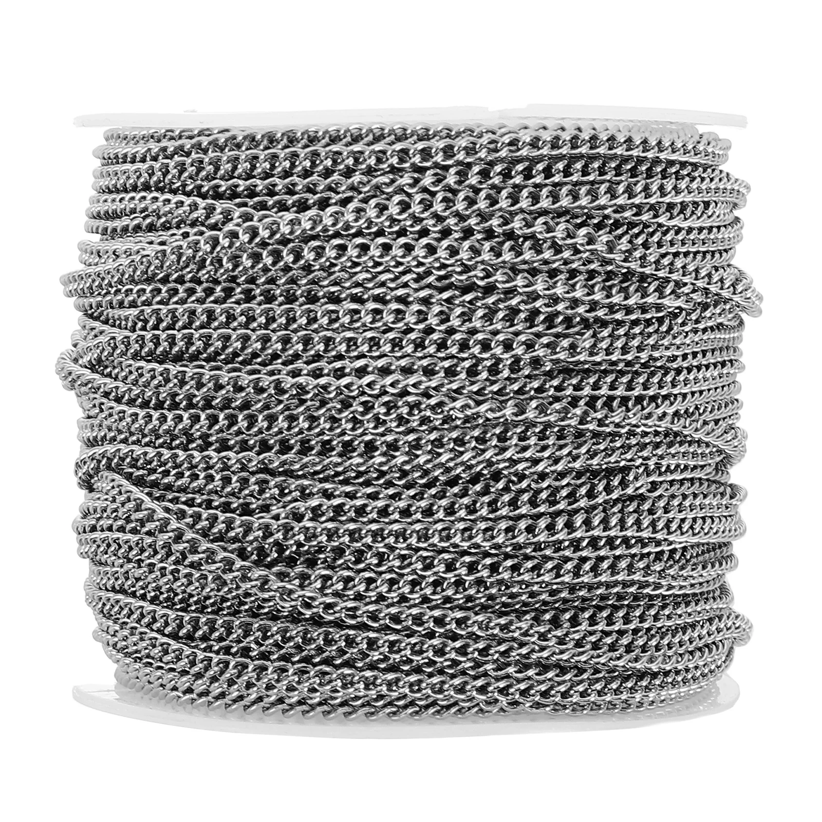 

Stainless Steel Necklace Twisted Cable Jewelry Making Adjustable Durable Curb For Bracelets Necklaces Silver Metal Loose