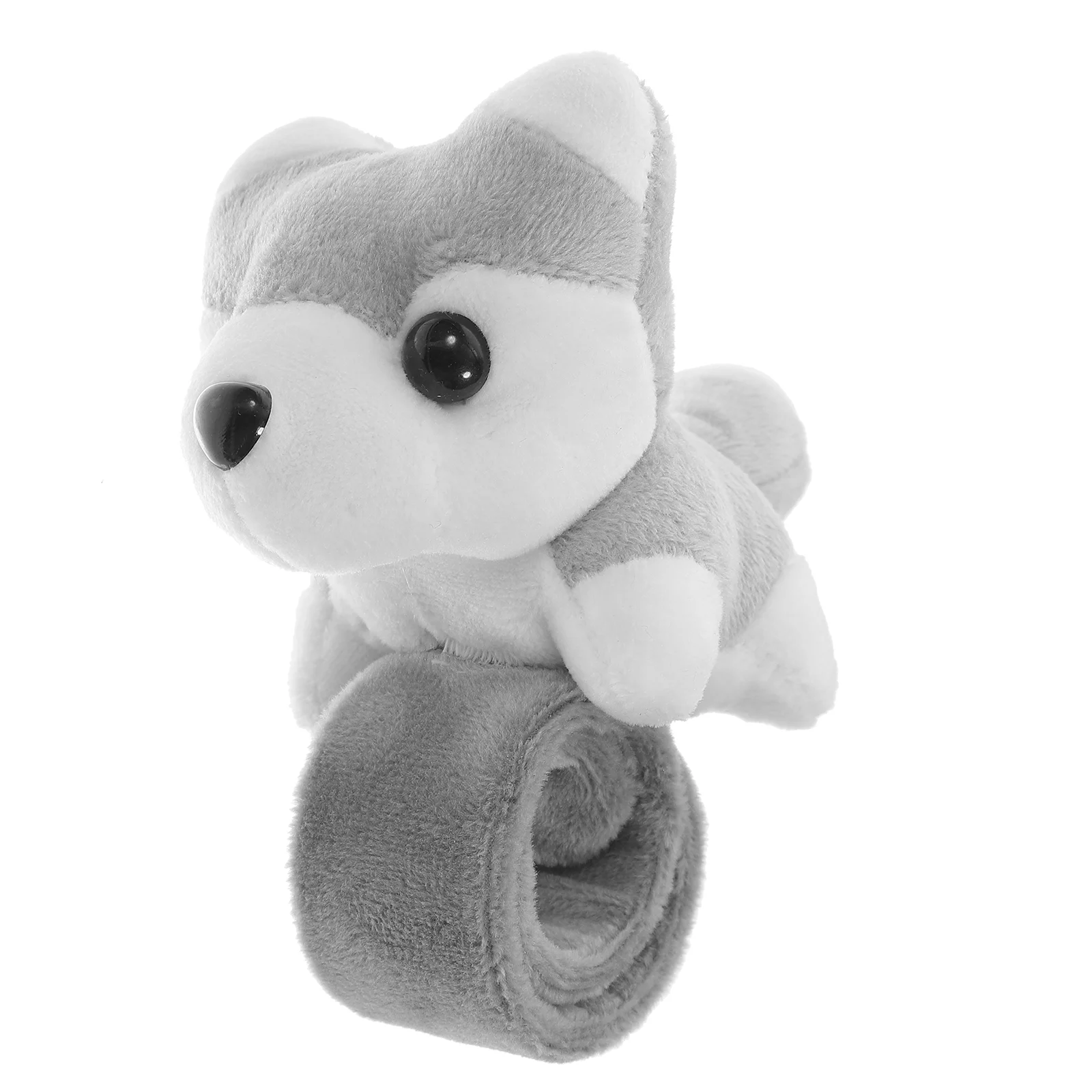 Pop Circle Bracelet Creative Slap Grey Plush Animals Dog Button Cute Bracelets for Kids Snap Pp Cotton Theme Adorable Band