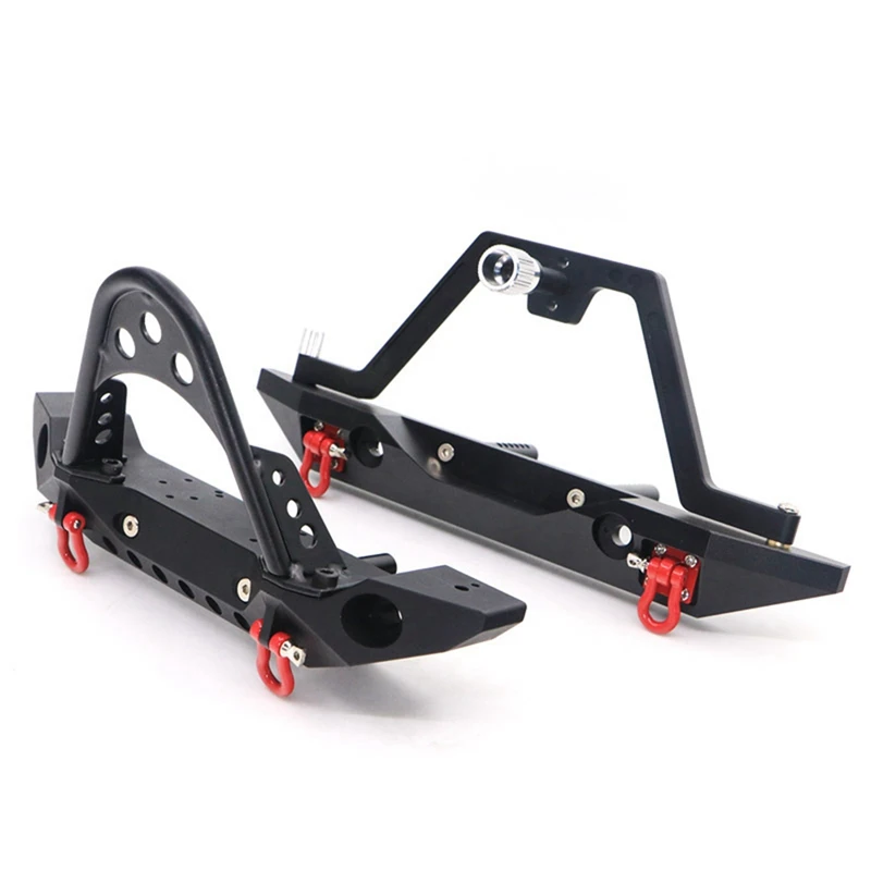 For 1/10 Simulation Climbing Car Bumper Trx4 Scx10 90046 Metal Front And Rear Anti-Collision Spare Tire Spare Tire Rack