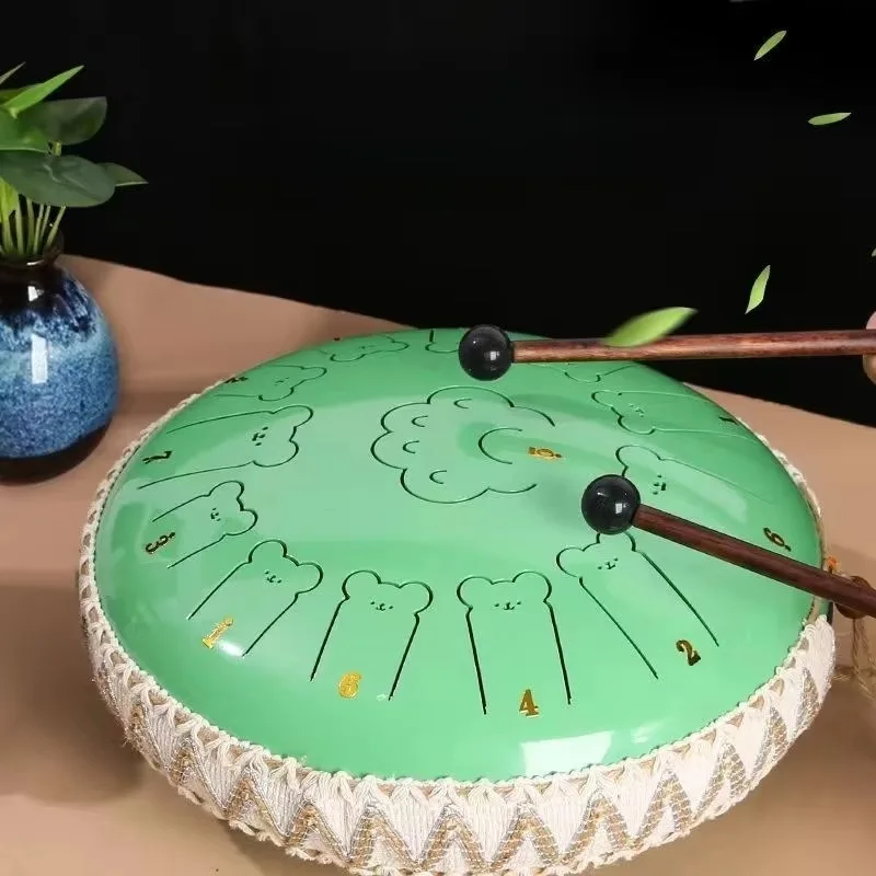 

13 Ethereal Drum Percussion Instrument Beginner 13 "Steel Tongue Drum Children's Toy Dish Drum Tongue Meditation Accessories