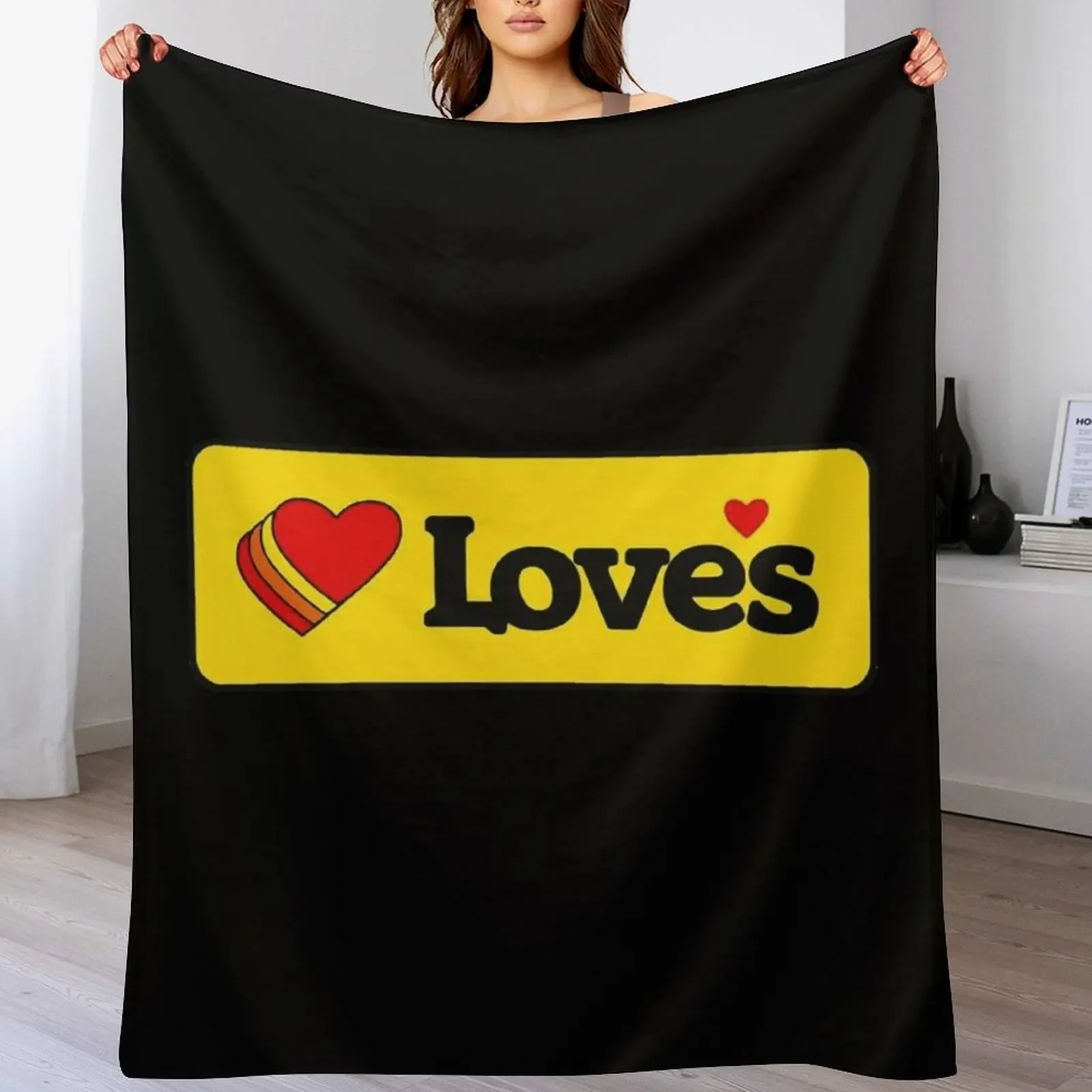 

LOVES TRUCK STOP WOMEN Throw Blanket Warm Comfortable Blanket Gift for Parents Friends